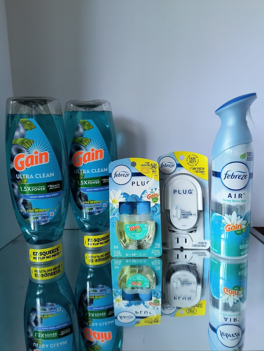 Gain + Febreze Dish Soaps & Air Care Set, Honey Berry Hula Scent